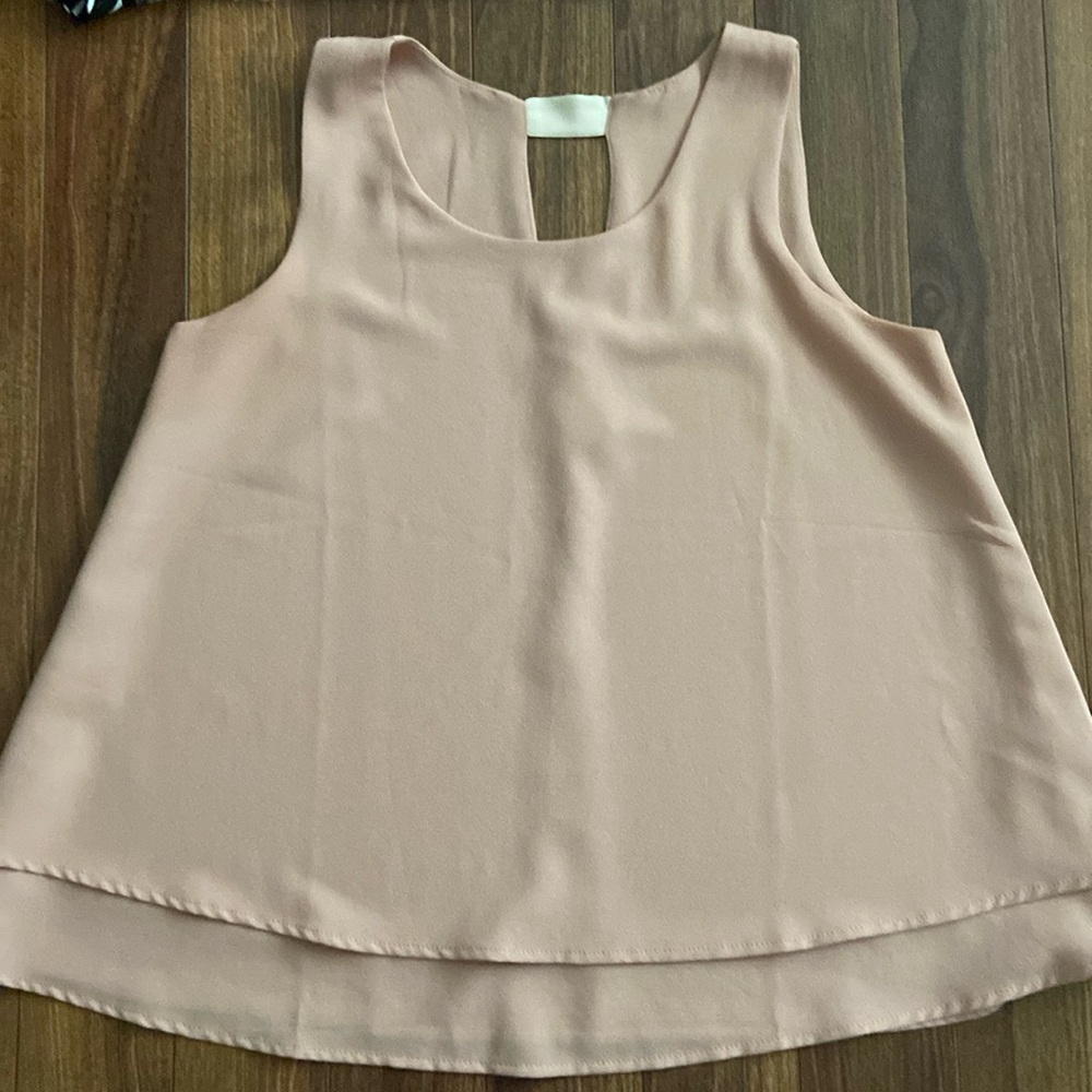 Paper Crane Blush Sleeveless Tank Top